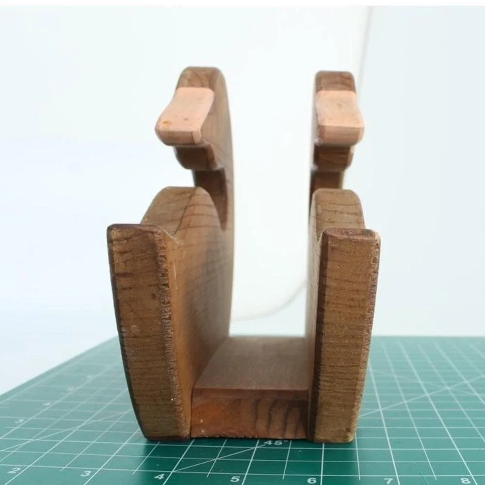 Vintage Wooden Goose Napkin Holder Heart‎ Country Farmhouse Decor Brown 7.5in